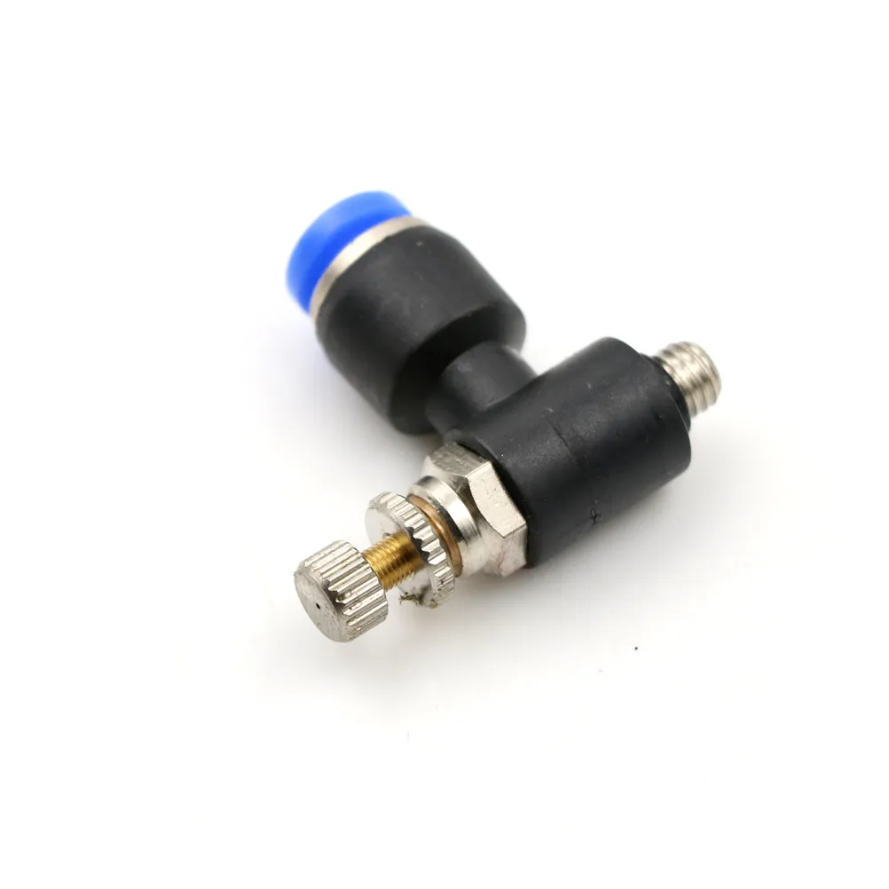 Good Quality Air Flow Speed Control Valve Tube Water Hose Pneumatic Push In Fitting SL4-M5 High Quality