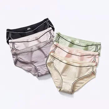 

Women's Underwear Cotton panties Solid women Breathable Antibacterial ladies briefs lingerie girl underwear female underpants
