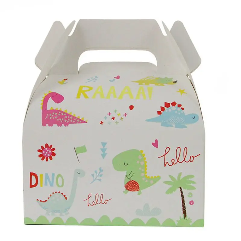 

12pcs/lot Dinosaur Gift Box Baby Shower Favors Candy Box Cardboard Box Packaging Birthday Party Decorations Kids
