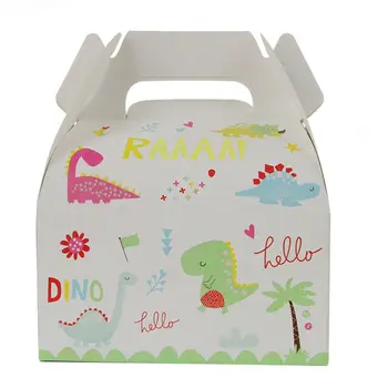 

12pcs/lot Dinosaur Gift Box Baby Shower Favors Candy Box Cardboard Box Packaging Birthday Party Decorations Kids