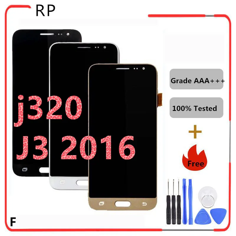 LCD Display For Samsung Galaxy J3 2016 J320 J320F J320M J320FN Lcd Touch Screen Mobile Phone Digitizer Replacement Parts | Мобильные