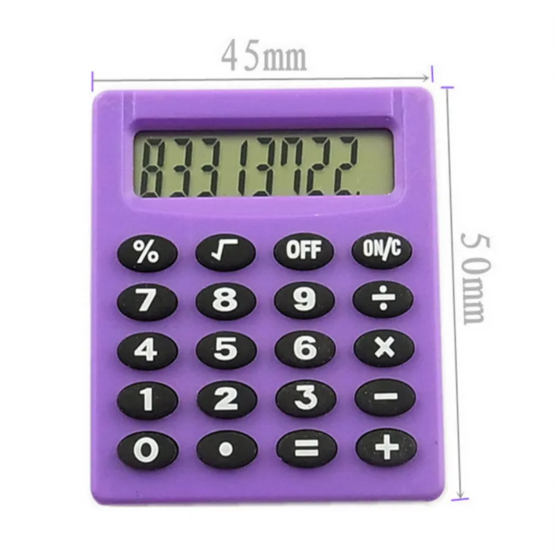 BINFUL New Student Mini Electronic Calculator Personalized Mini Candy Calculating Office Supplies Gift Coin Battery