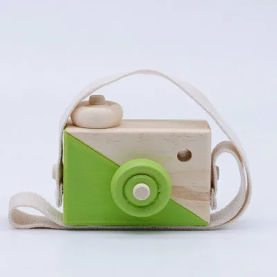 Cute Wooden Toy Camera Baby Kids Hanging Camera Photography Prop Decoration Children Educational Toy Birthday Christmas Gifts 4