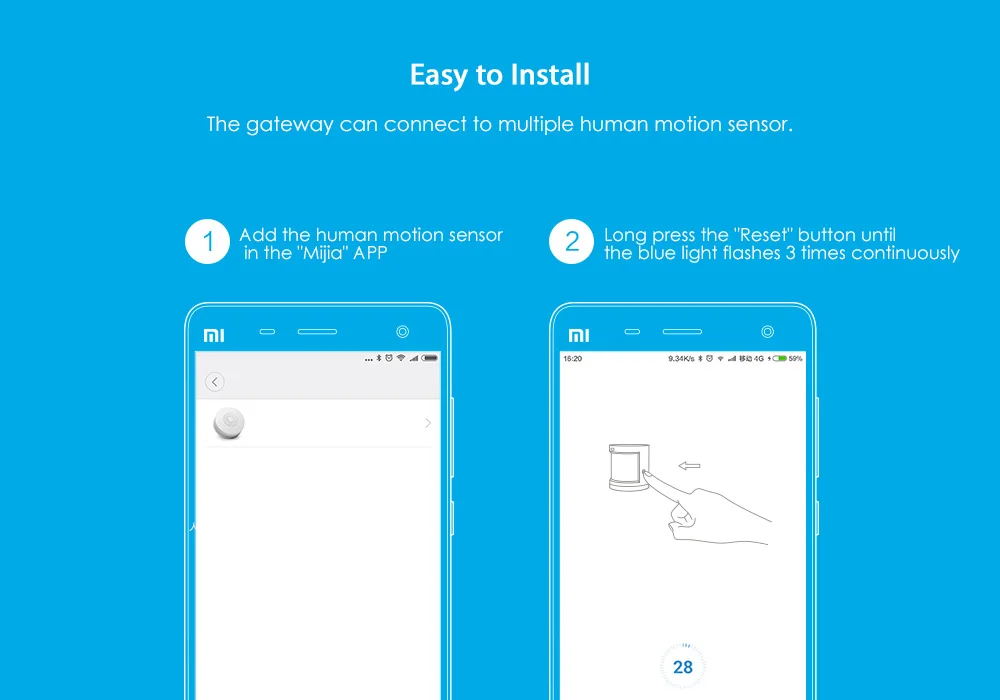 Xiao mi Aqara mi JIA датчик человеческого тела ZigBee версия беспроводной Wi-Fi с держателем смарт mi Home приложение для шлюза концентратор iOS/Android