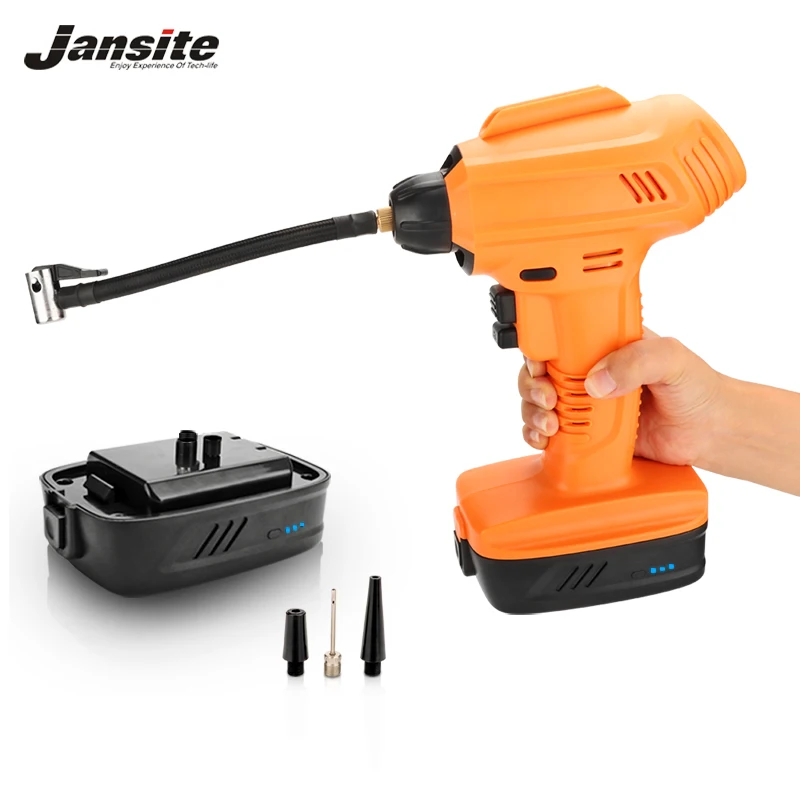 

Jansite Car Air Compressor Cordless Inflator Digital Display Tire Inflatable Pump for Automobiles 2400mah battery Wireless pump