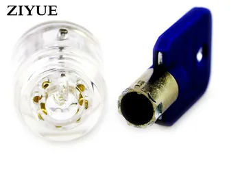 

Free Shipping Transparent Tubular Practice Lock 7 Pin Pick Training Door Lock Skill Key Pick Practice Exercise