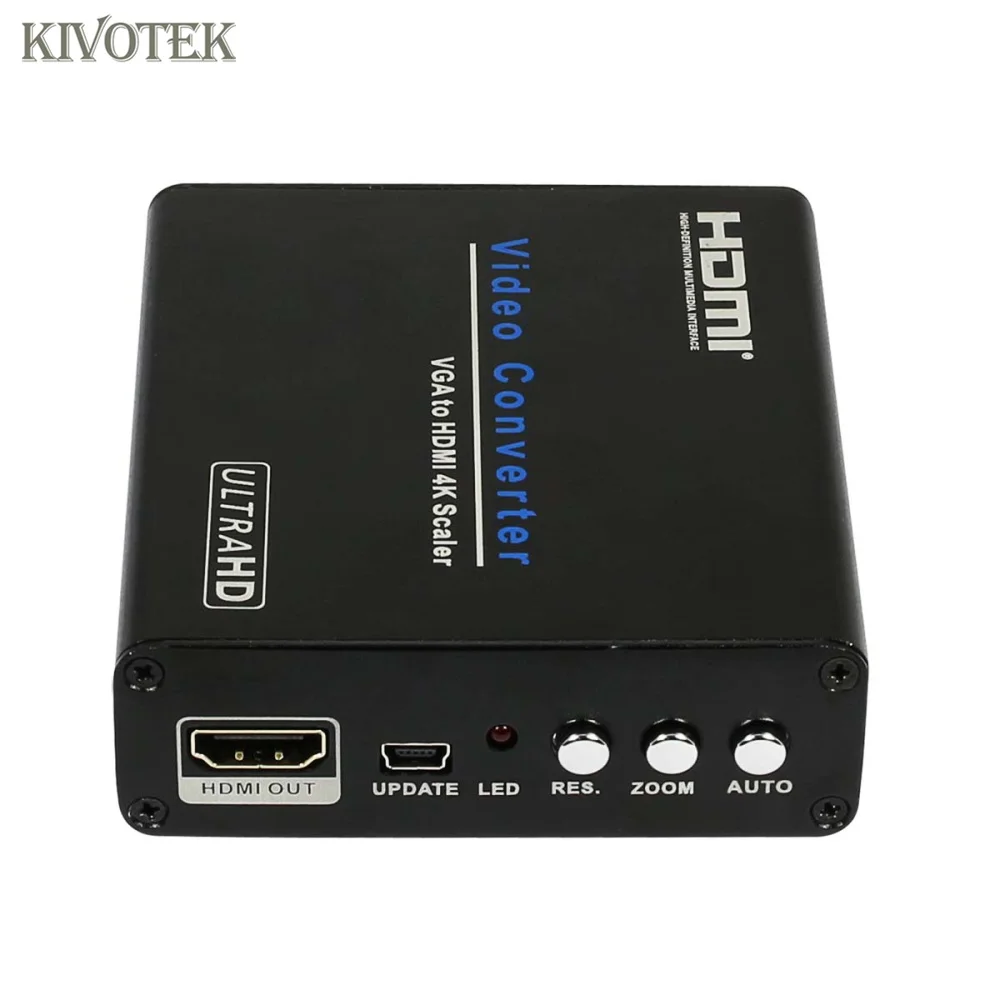 

KIVOTEK 2pcs/lot PC VGA to HDMI 4Kx2K Scaler Converter,PC VGA to HDMI4K Converter,Convert VGA to 4Kx2K HDMI Output
