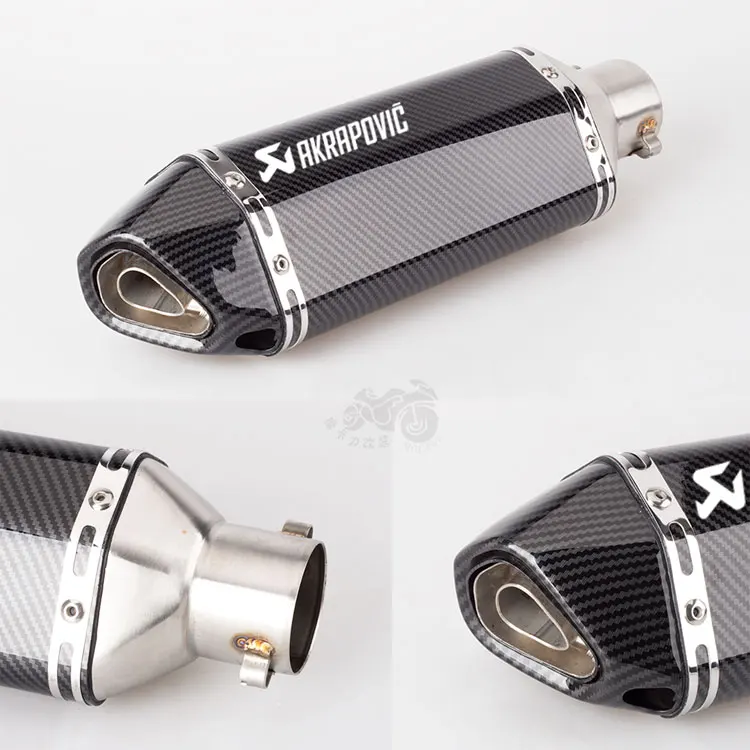 

35-51MM Universal Motorcycle Exhaust Modified Racing Muffle pipe For CB400 CBR600 CBR1000 CF250 R6 YZF YZR R1 E6 TTR GSXR750