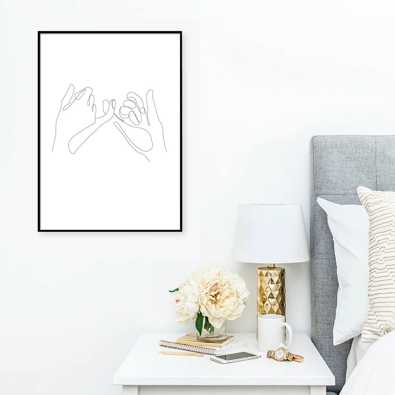 Pinky Swear Wall Art Print Living Room Decor