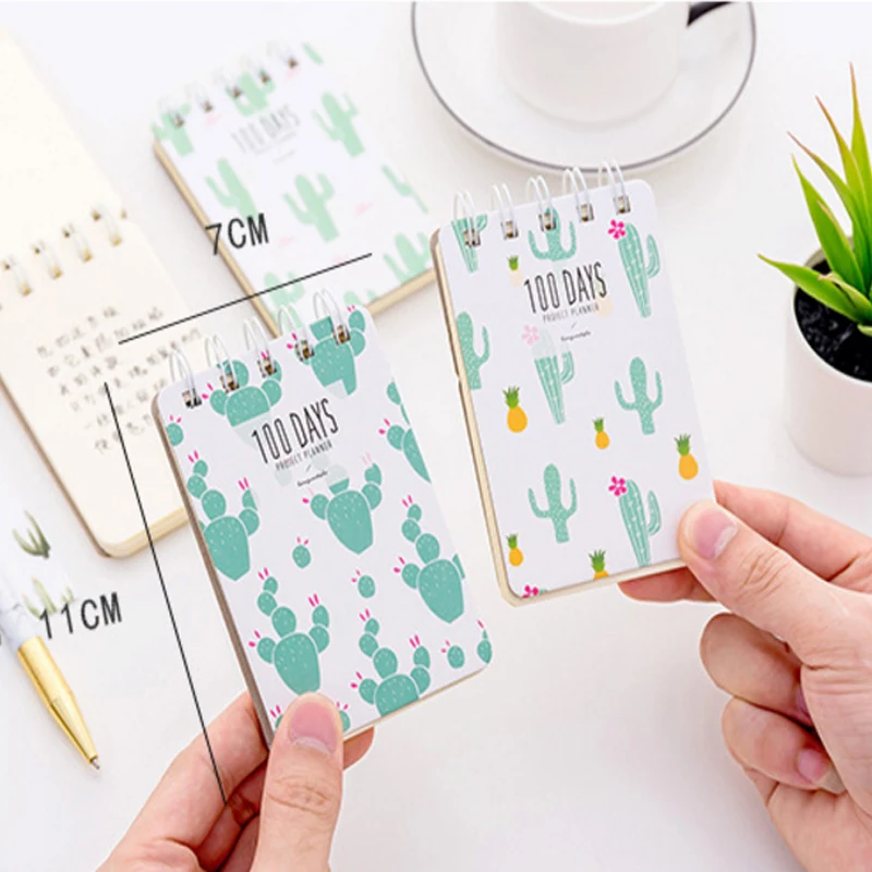 1 шт./лот простой литературный Кактус в виде рассыпчатой спирали нететрадь милая