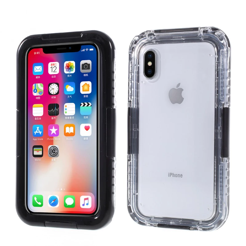 Водонепроницаемый Прозрачный чехол XS Max для iPhone XR противоударный плавания и