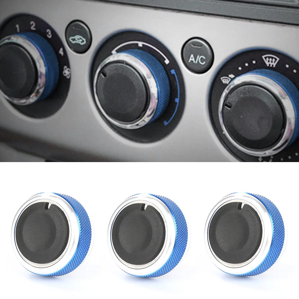 

3PCS/LOT Car Air Conditioner Heat Control Knobs Aluminum Panel Switch for Ford Focus 2005-2012 models