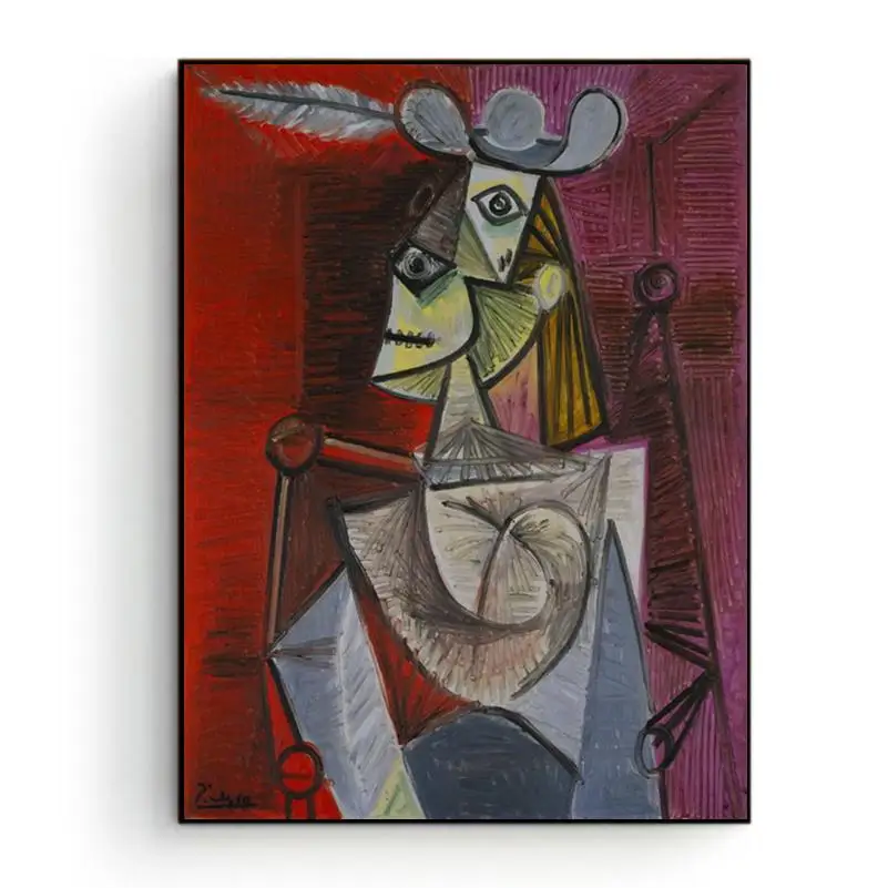 Пикассо абстрактный портрет картины холст печати стены искусства картина для гостиной столовой домашний декор - Цвет: P