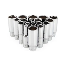 3/8 дюймов шестигранный глубокий торцевой ключ 6-23 мм Глубокий Socke 6 точечный Набор торцевых головок адаптер для трещотки гаечный ключ для ремонта авто ручной инструмент