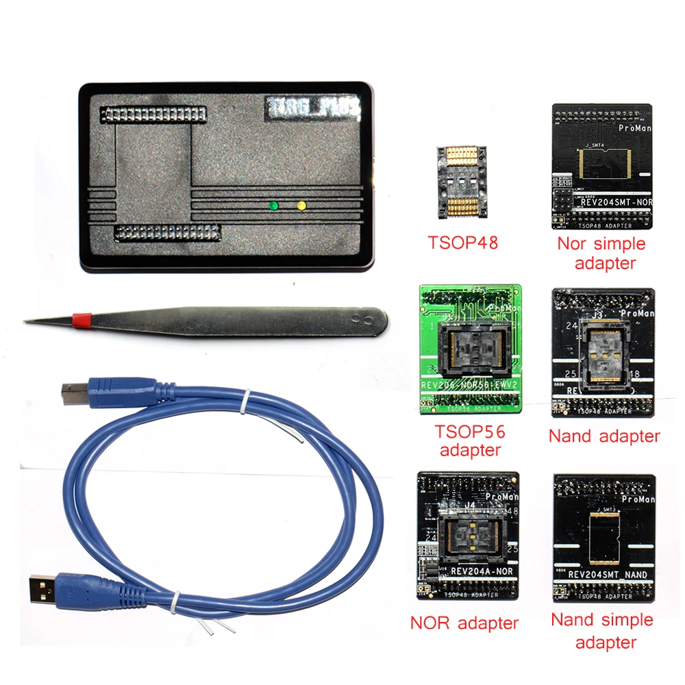 NAND ProMan профессиональный программист TL866 плюс программист+ TSOP48 адаптер+ TSOP56 адаптер копия Nand NOR флэш-чип восстановление данных