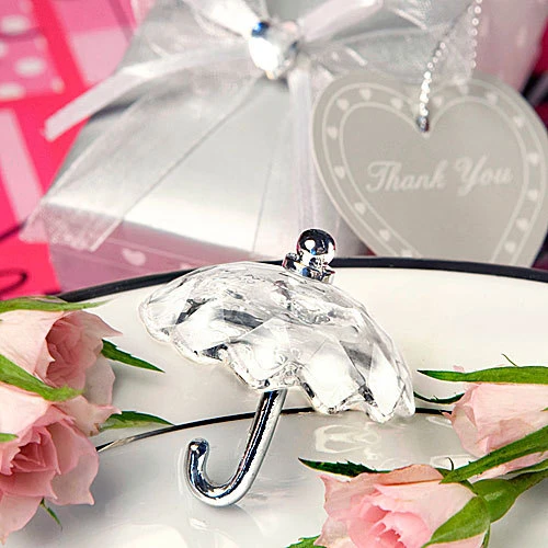 100pcs/lot Wedding Favors Gifts Crystal Umbrella Baby Shower Present