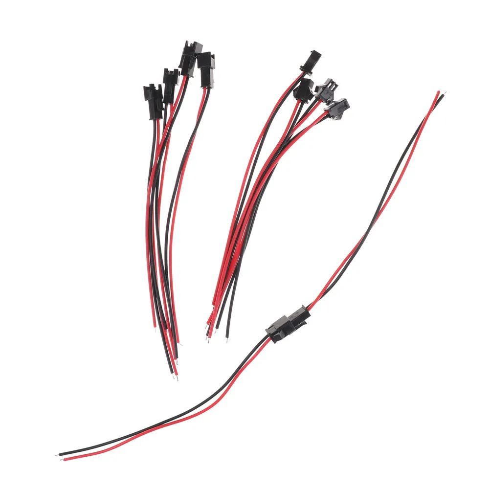 5 Pairs JST Connector Plug Cable Male+Female for RC Battery 10cm longin Connectors from Lights