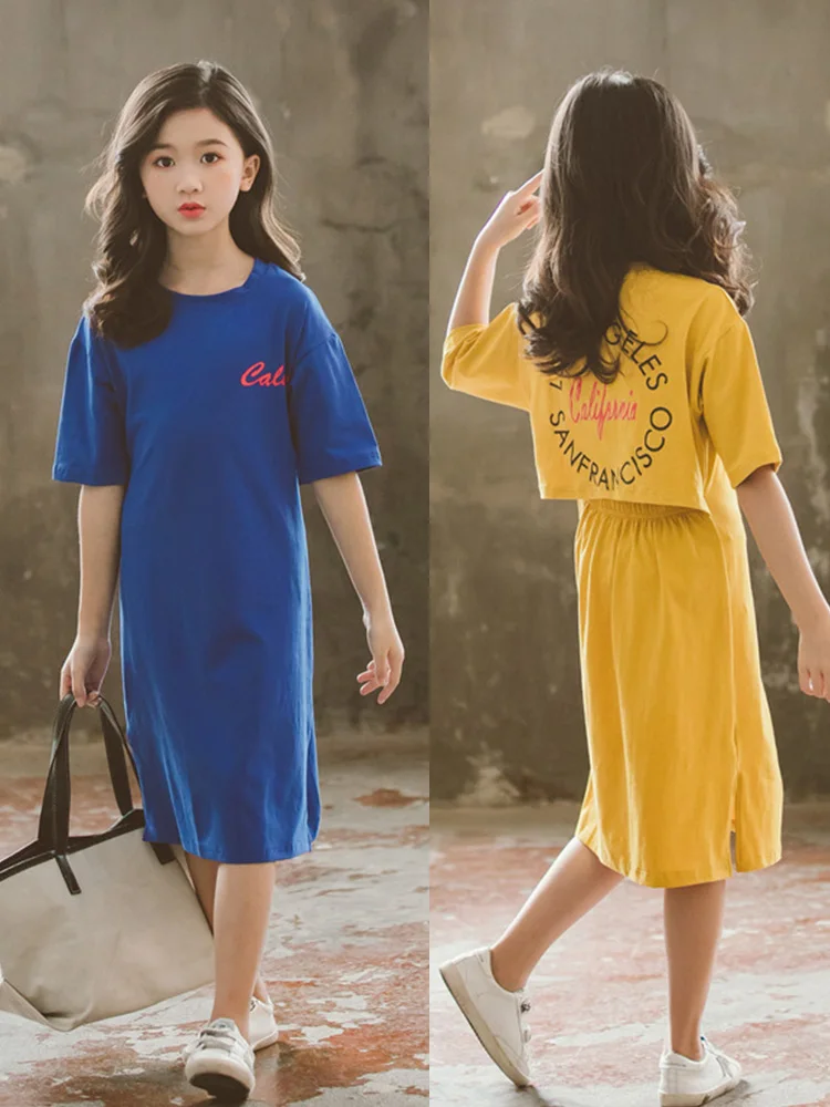 

Girl Clothes 10 12 Years Cotton Shirt Kids Dresses For Girls Dress Kids Dress Girls Maxi Dress Teenager Children Clothes Girl 14