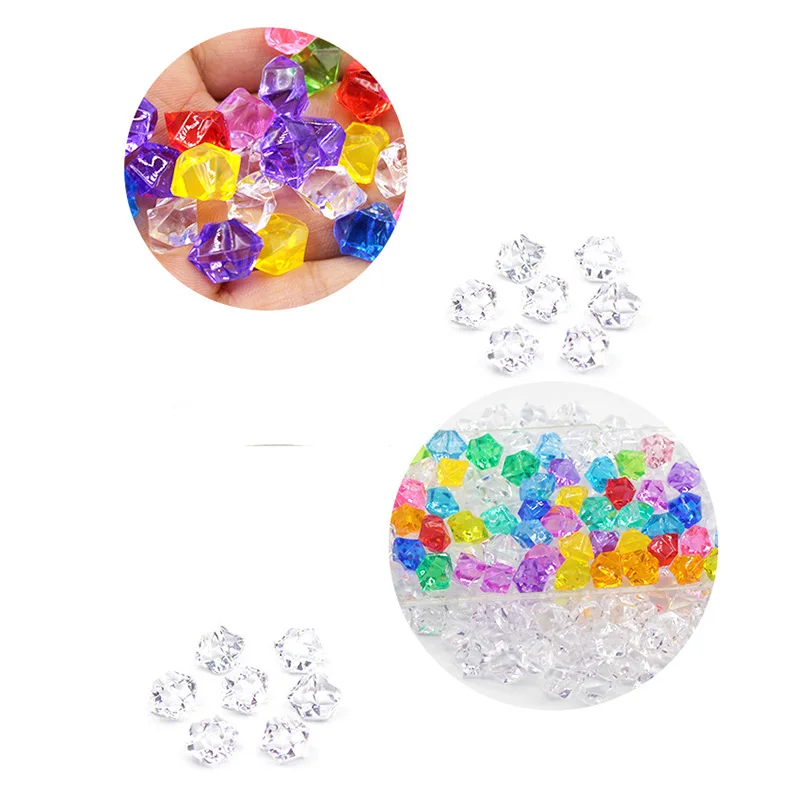 50 шт., пластиковые кристаллы 25*18 мм, акриловые кристаллы, алмазная пешка, неправильные каменные украшения для вечеринки и праздника, сделай сам