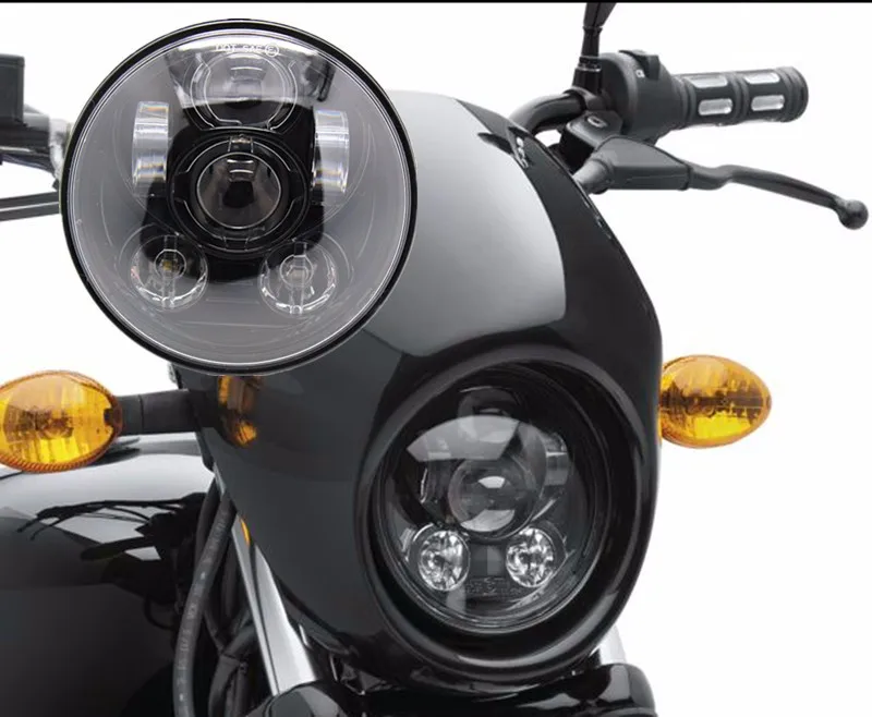 Горячая Распродажа 5-3/" 5,75" круглый светодиодный прожектор для мотоцикла 45 Вт Высокий/Низкий Луч 12 В светодиодный фонарь для мотоцикла r велосипед черный