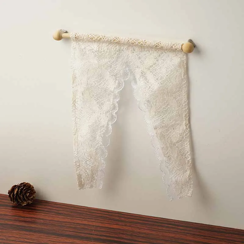 1pc Miniature Doll House Triangular Curtains Dollhouse Miniatures 1:12 Accessories Furniture DIY Doll House Decoration ingbaby