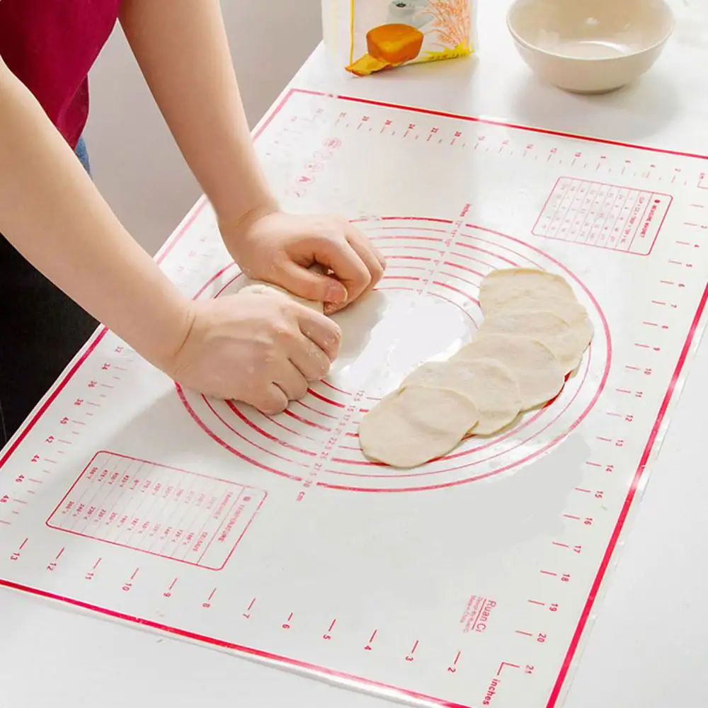 

26x29 Platinum Silicone Kneading Mats Baking Kneading Dough Mat Dumpling Pads Cushioning Pads Nonstick Slabs Rolling Pastry Pans