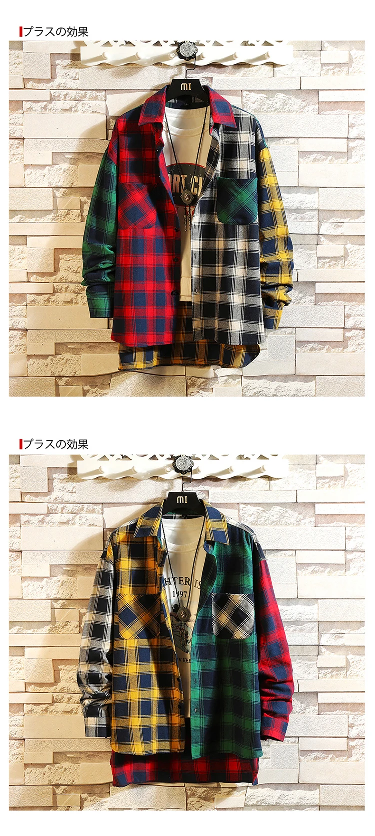 Men Plaid Shirts New Spring Autumn Long Sleeve Shirts Outwear Casual Loose Shirts For Man and women Size 3XL Dropshipping