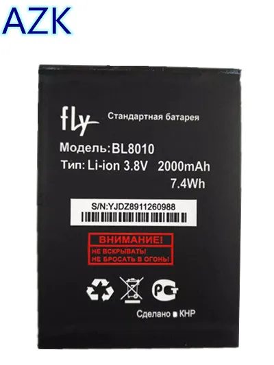 

AZK High Quality Replacemant 3.7V 2000mAh BL8010 Battery for Fly FS501 Nimbus 3 BL8010 mobile phone in stock+ Track Code