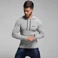 Черные мужские футболки для бега с капюшоном, тонкая футболка с длинным рукавом, полосатая футболка для тренировок, занятий спортом, тренировок, фитнеса, топы, футболки для футбола