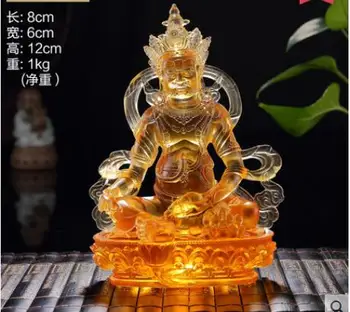 

Glass Buddha Wealth Green Mantra Buddha Bodhisattva King Kong Decoration