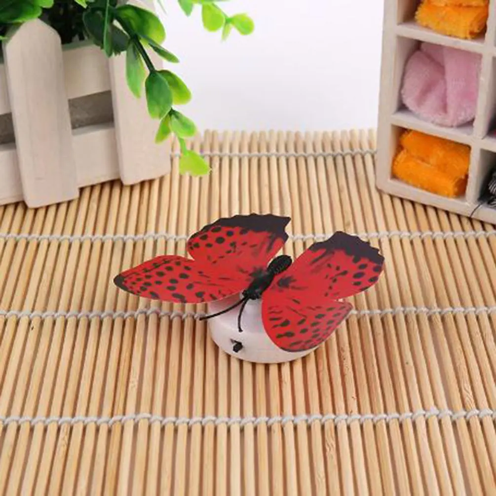 

Creative Colorful LED Butterfly Night Light 3D Stereo Simulation Butterfly Wall Stickers Wall Decoration LED Night Light Lamp