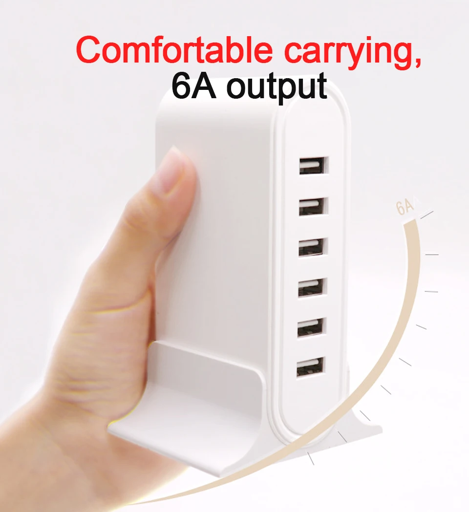 6USB Mobile Phone Charger 5V2A Output EU UK US AU Travel Universal Conversion Plug Socket Multi-port Charging For Electronic (7)