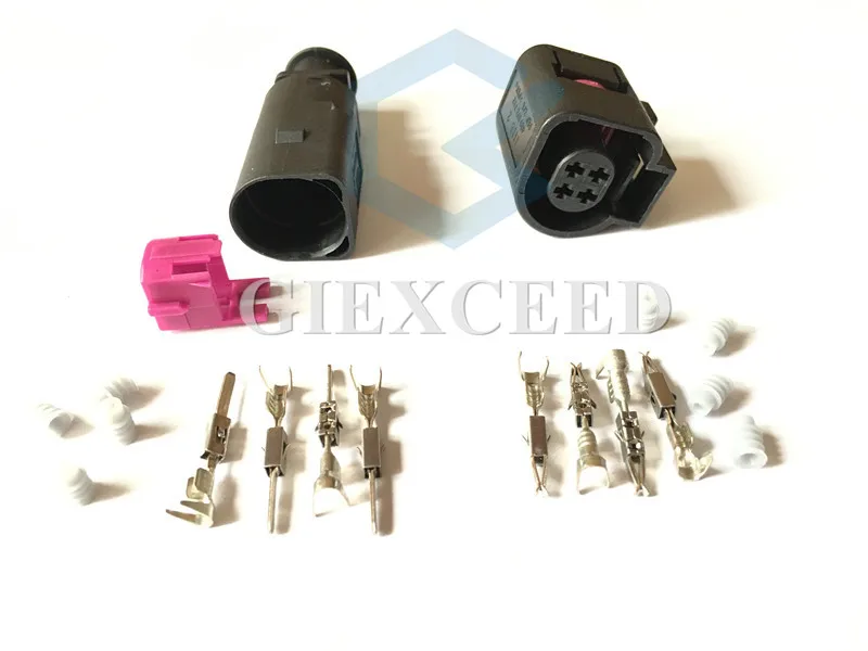 

2 Sets 4 Pin 4B0973812 4B0973712 Automotive Connector 1.5mm Waterproof Pressure Water Temperature Sensor Plug For VW