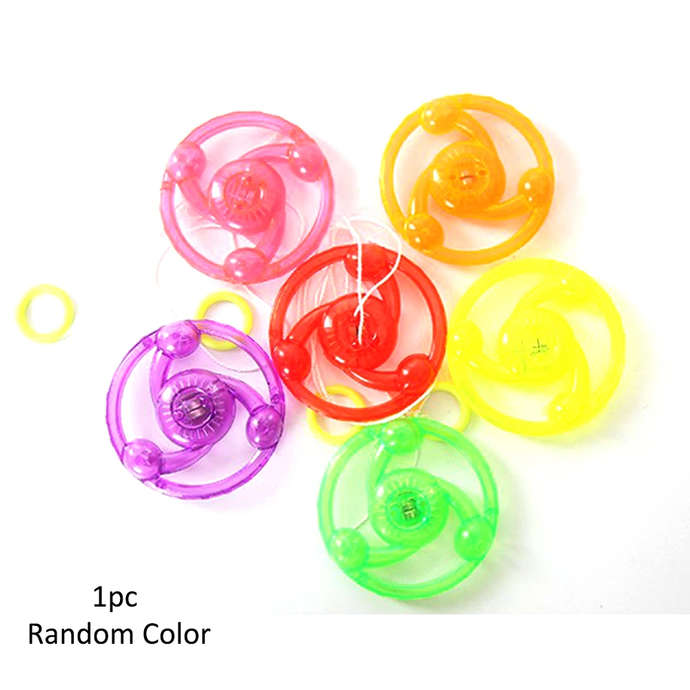 

New Flashing Ball String Bearing Pull Hand Glowing Flywheel Kids Toy 2pcs