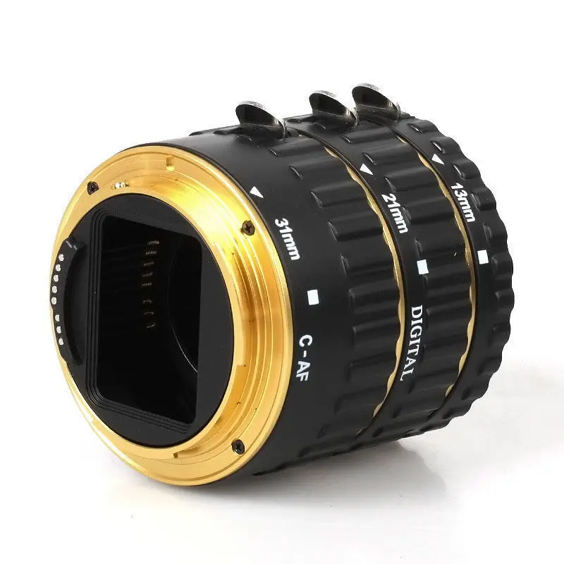 Gold Auto Focus Macro Extension Tube for CANON EOS EF S T5i T4i T3i T2i T1i 100D 60D 70D 550D