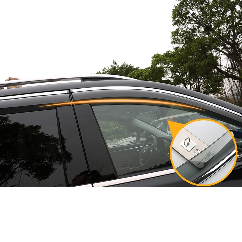 

Lsrtw2017 PVC Transparent Car Window Sun Rain Shield Practical Strip for Trumpchi Gs8 Gs7 Gs4 Gs3 2015 2016 2017 2018 2019 2020