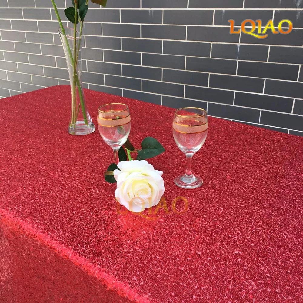 Red sequin tablecloth-011