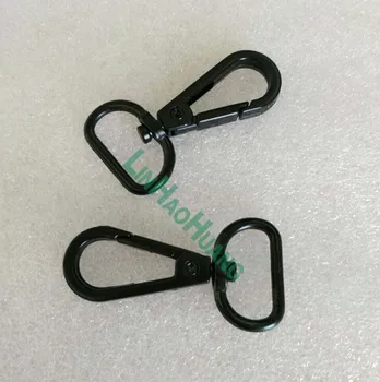 

20pcs/lot 19mm 0.75 inch Alloy Swivel Clasps Snap Key Hooks DIY Key Chain Ring Black matt enamel Free Shipping 2017051402