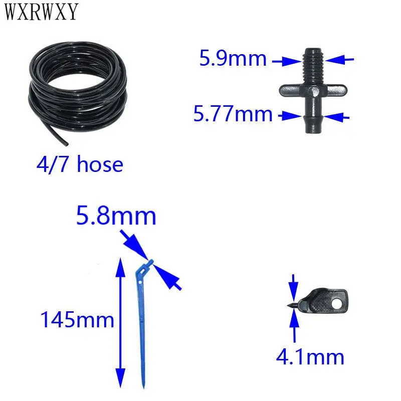 Капельное орошение для теплицы 1/" 1-way капельная стрела 4/7 8л 16л излучатель Оросительная Система резьбовое соединение шланг 1 комплект