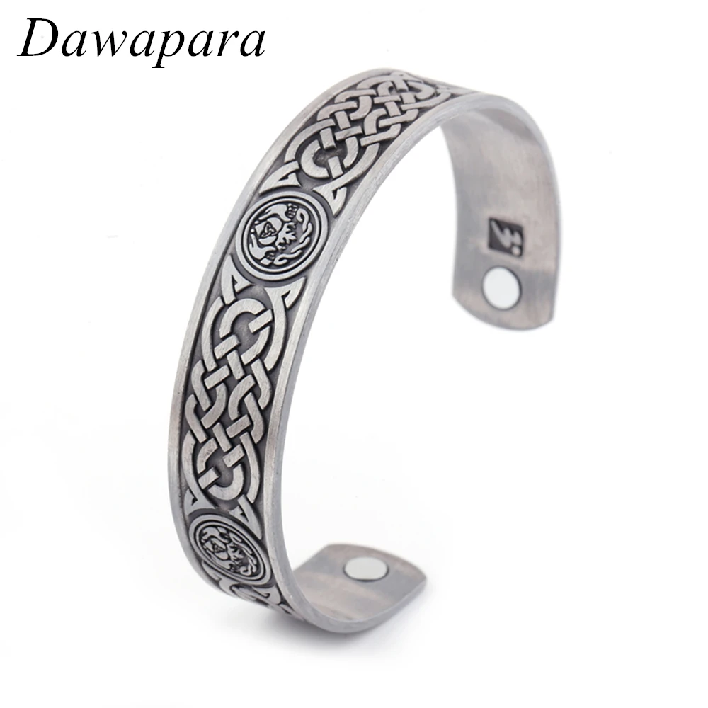 

Dawapara Religious Heart Irish Knot Cuff Magnetic Bracelets Therapy Pain Relief for Men and Women 4000 Gauss Strong Jewelry