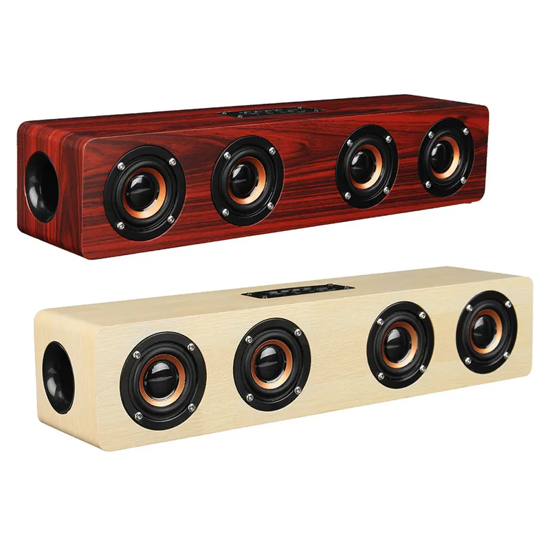 

New Wooden Portable Bluetooth Speaker Wireless Retro 3D Bluetooth Speaker USB Cable with HIFI Wireless Bluetooth 4.0
