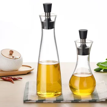 

Hot Kitchen Assistant High Borosilicate Glass Oil Dispenser Bottles Can Cruet Storage With Pourer Spout 250ml 500ml Gravy Boats
