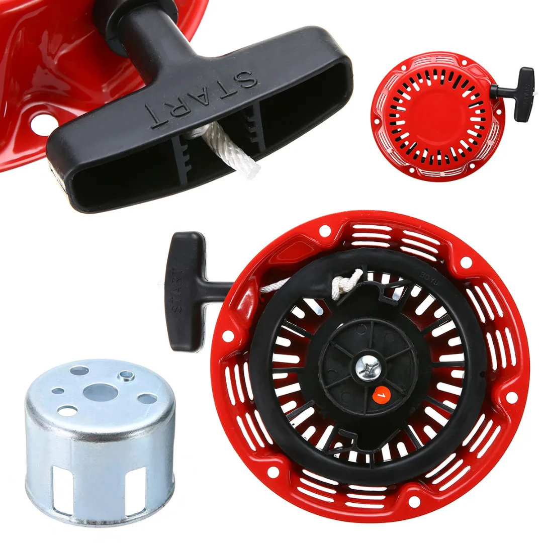 Cortador de Grama Motor Pull Starter Recoil Start Conjunto Kit Parte Substituição Ferramenta Jardim