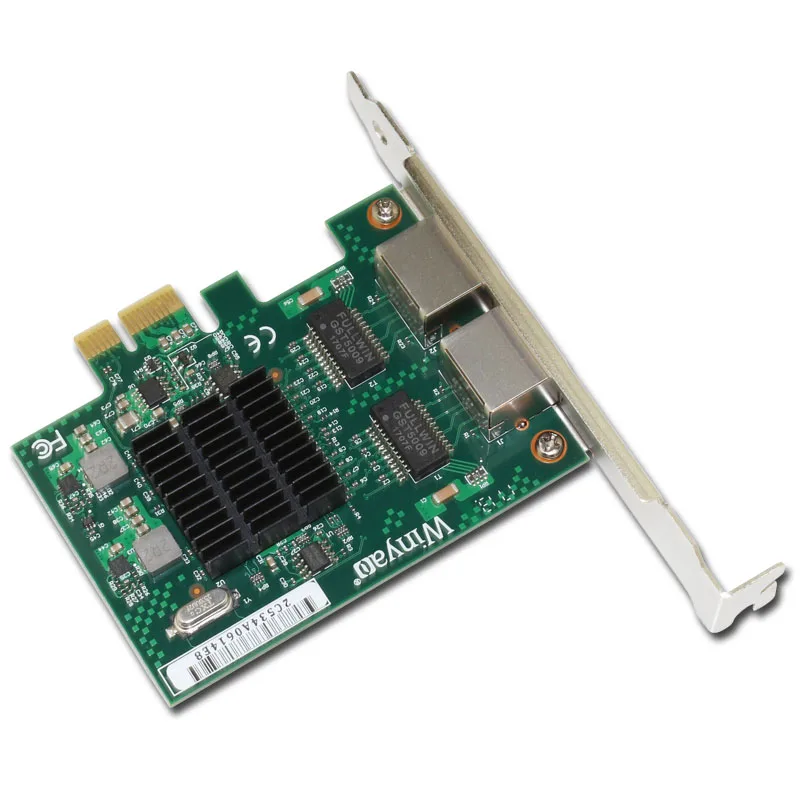 Winyao E575T2 двухпортовый PCI-E X1 Gigabit Ethernet Сетевая карта 10/100/1000 Мбит/с LAN адаптер контроллер проводной 82575 E1G42ET