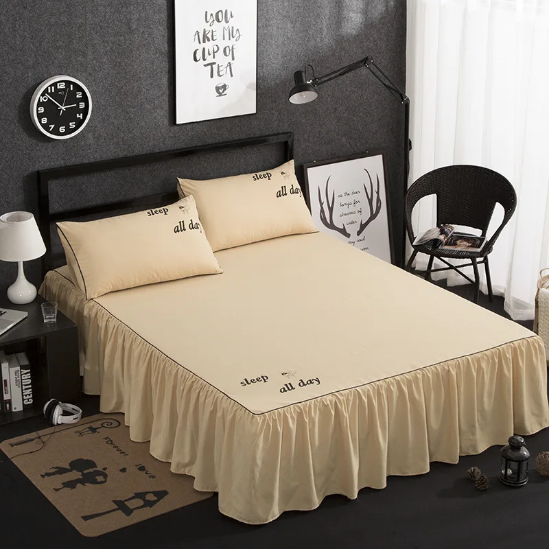 Dreampatar романтическая кровать элегантное шифоновое покрывало сатин хлопок кровать листовое украшение покрывало с эластичной лентой BY161B - Цвет: colour 7