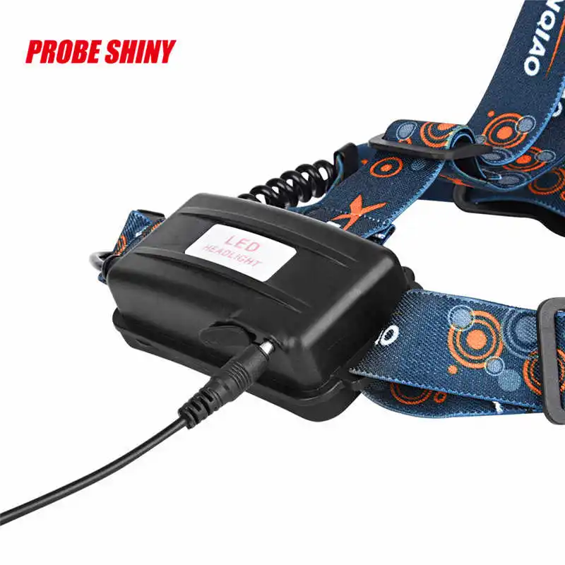 PROBE SHINY XM-L T6 LED Focus Headlight Head Lamp Zoomable + 2x18650 +Charger powerful led flashlight lanterna led bike #3o4 (6)