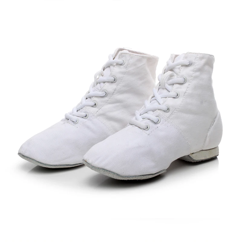 Women's Men's Jazz Dance Shoes Lace Up Boots Children's kids Jazz Sneaker Dance Shoes Canvas or Leather Jazz  Boots Wholesale