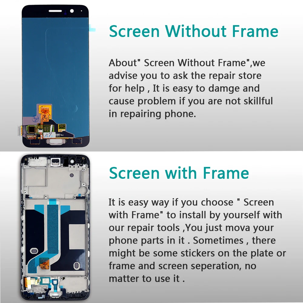 Протестированный AMOLED для Oneplus 5 A5000 5,5 дюймов кодирующий преобразователь сенсорного экрана в сборе ЖК-дисплей рамка с бесплатным закаленным стеклом
