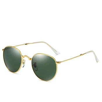 

Universal Folding Sunglasses Women Brand Designer Vintage Round Polarized Mirror Sun Glasses Unique Female Oculos De Sol 3532
