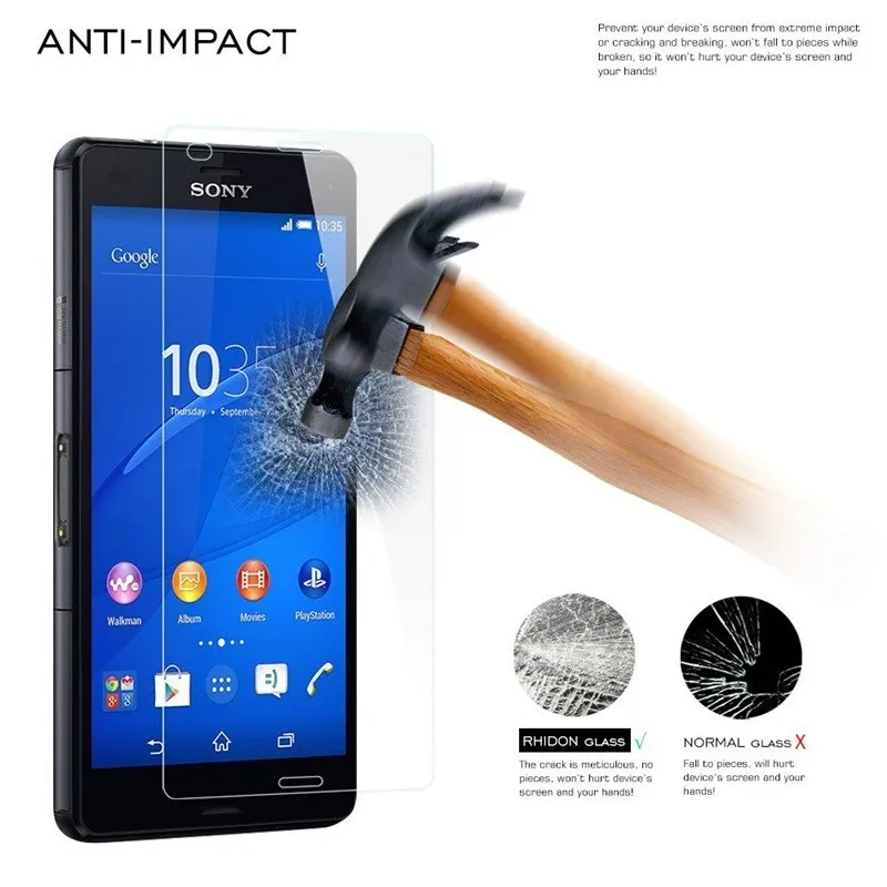 Защита экрана HD закаленное для sony Xperia Z1 Z2 Z3 Z5 Compact M2 M4 M5 C3 C4 защитная пленка Премиум Закаленное стекло